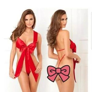 Sexy Unwrap me red lingerie